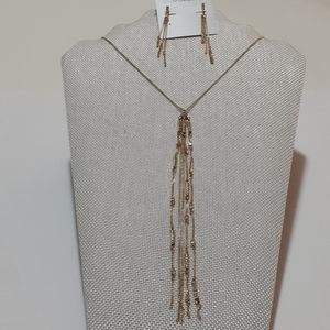 BCBGENERATION Women's Goldtone Necklace & Earrings.